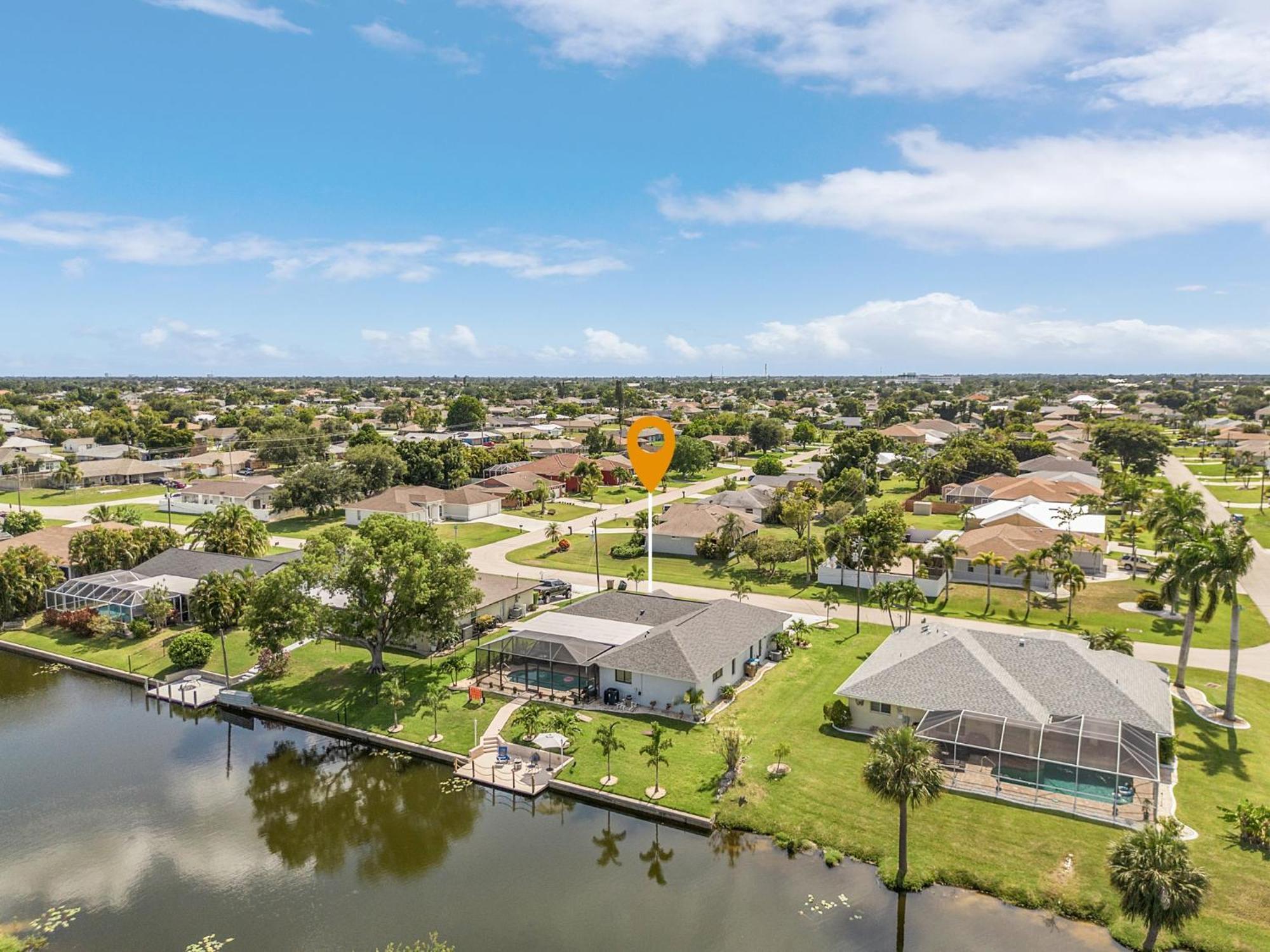 Cozy Retreat, Heated Pool, Water Canal, Bikes,3 Bedroom Cape Coral Eksteriør bilde